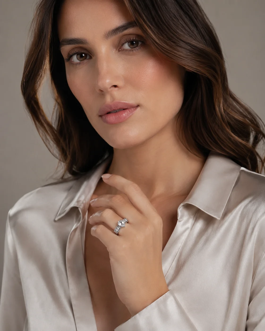 Anello in argento con zirconi