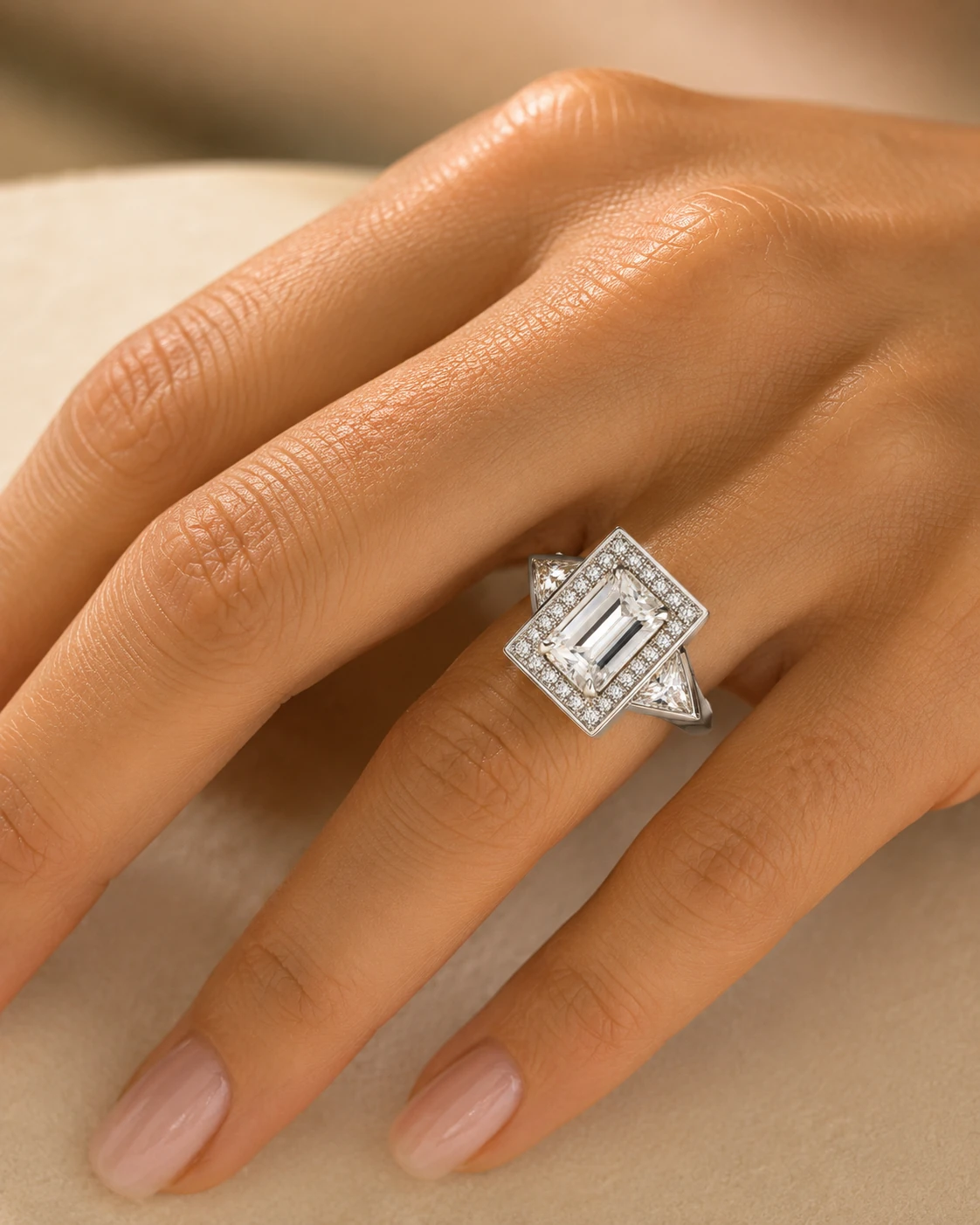 Anello in argento con zirconi