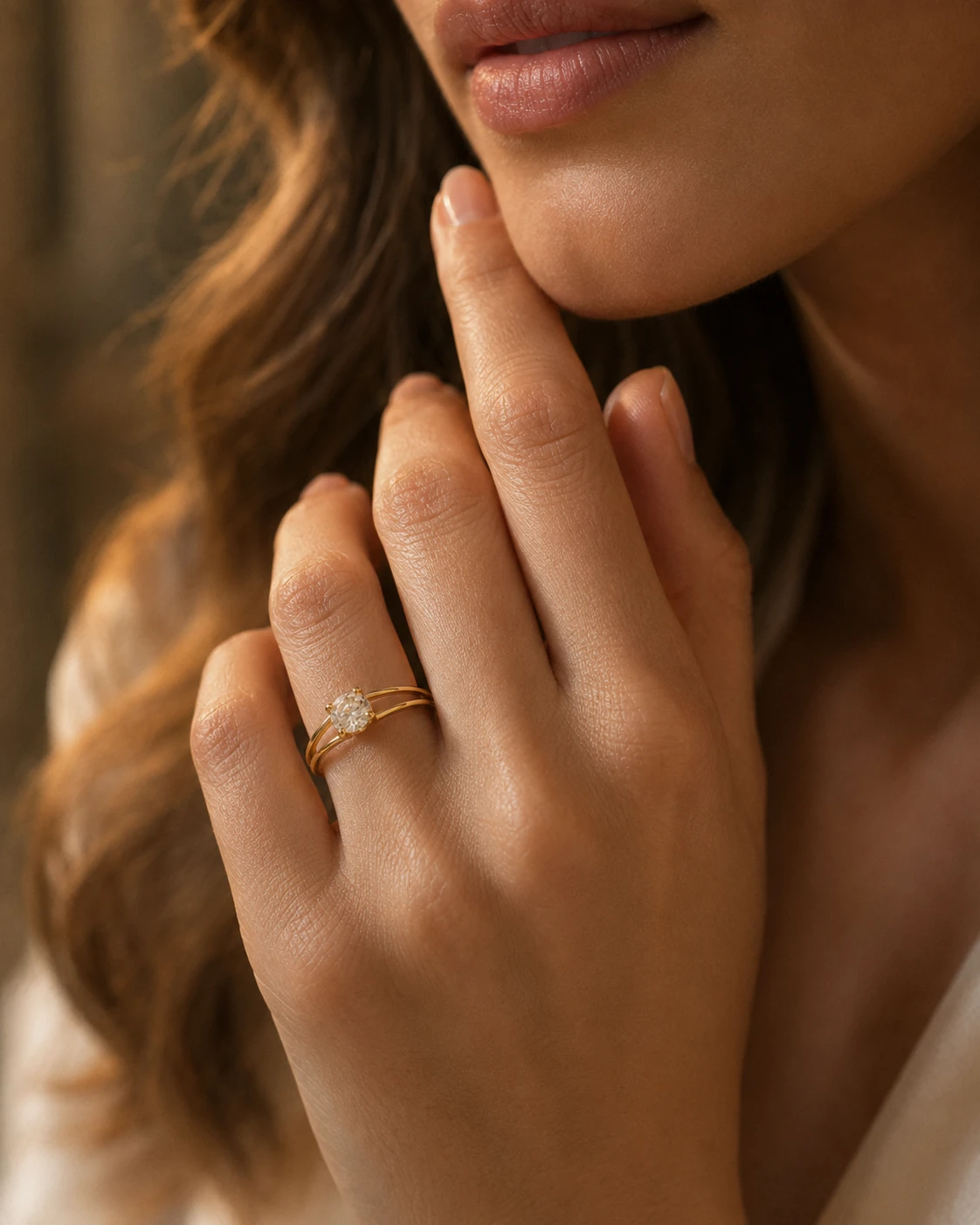 Anello in oro giallo 18 kt e zirconi