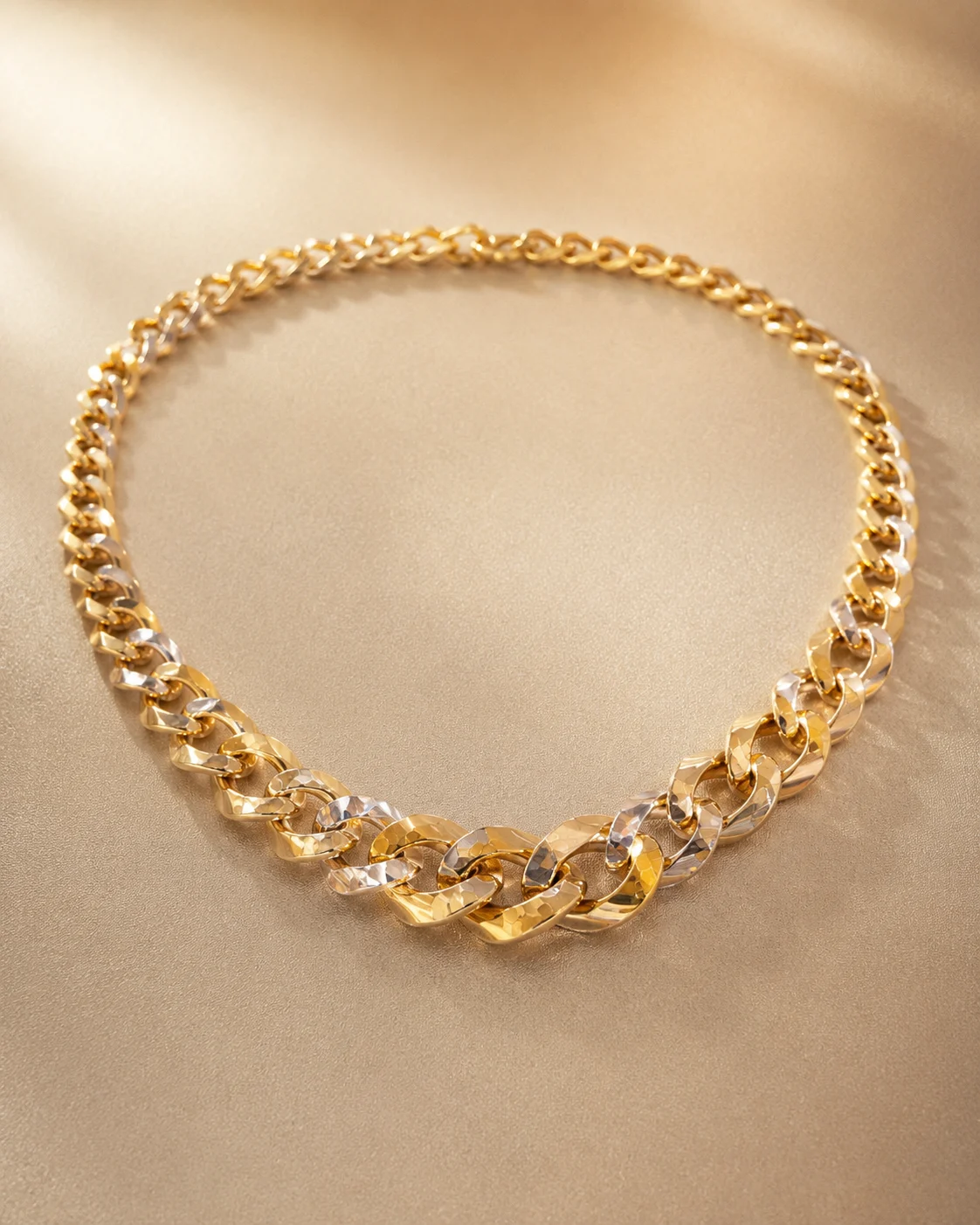 Collier bicolore in oro 18 kt