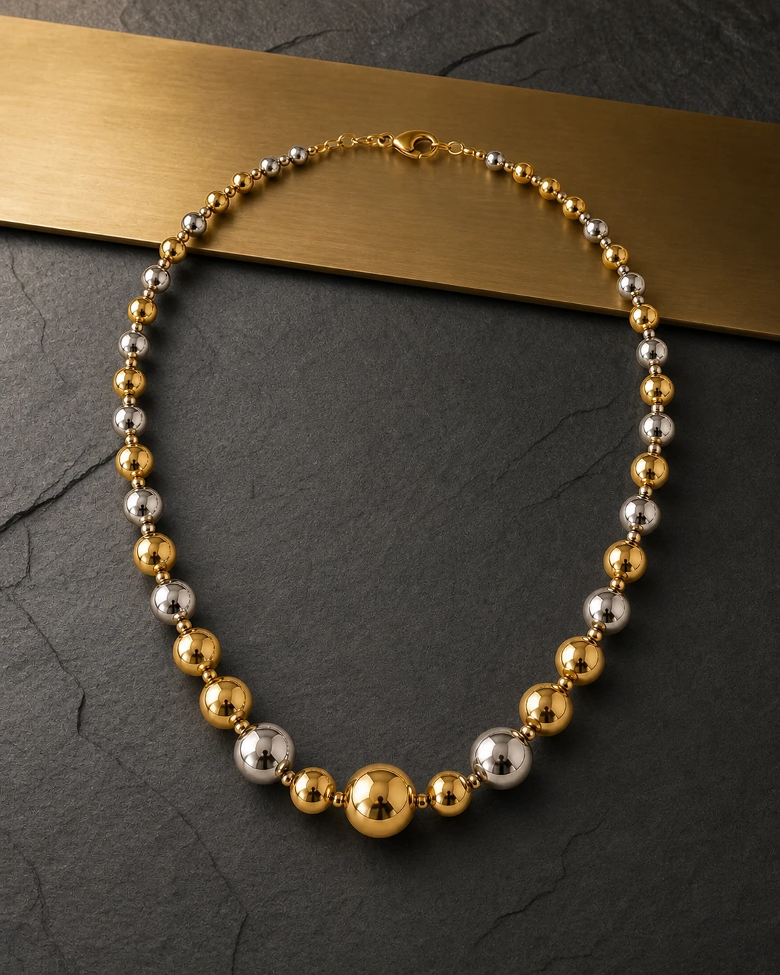 Collier bicolore in oro 18 kt