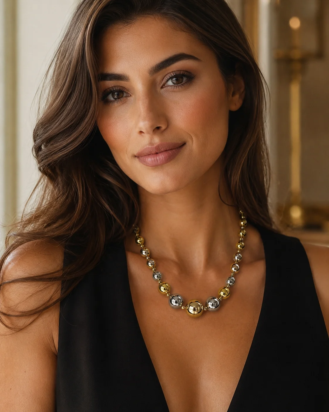 Collier bicolore in oro 18 kt