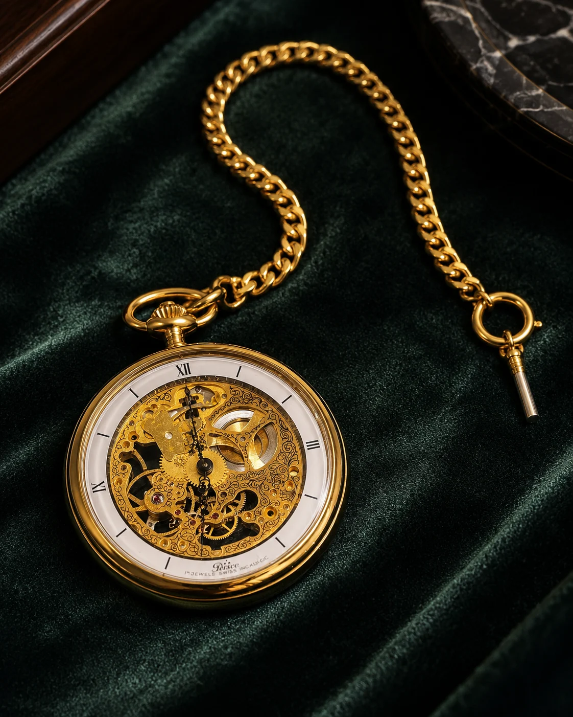 Orologio da tasca meccanico dipinto