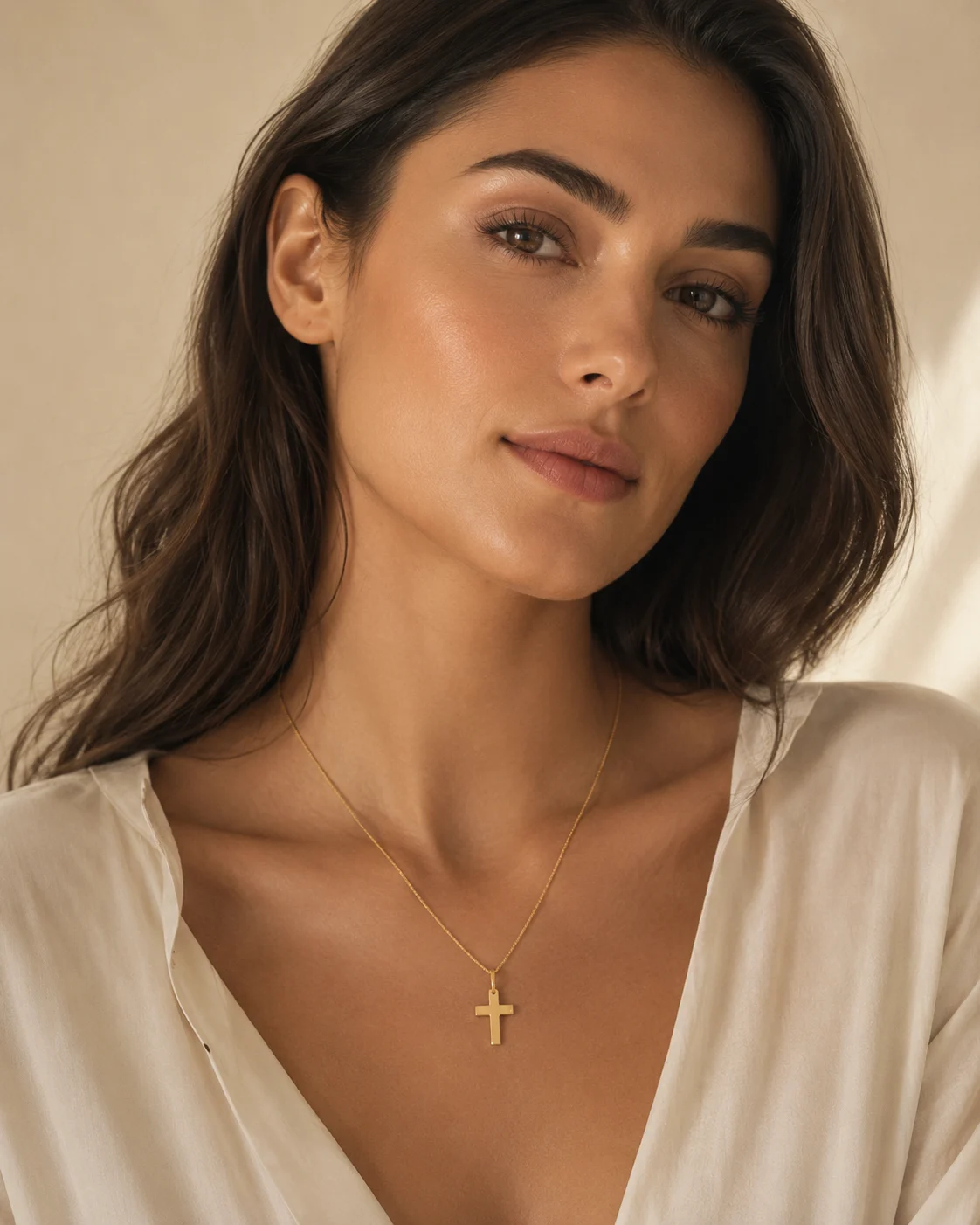 Croce in oro giallo 18 kt