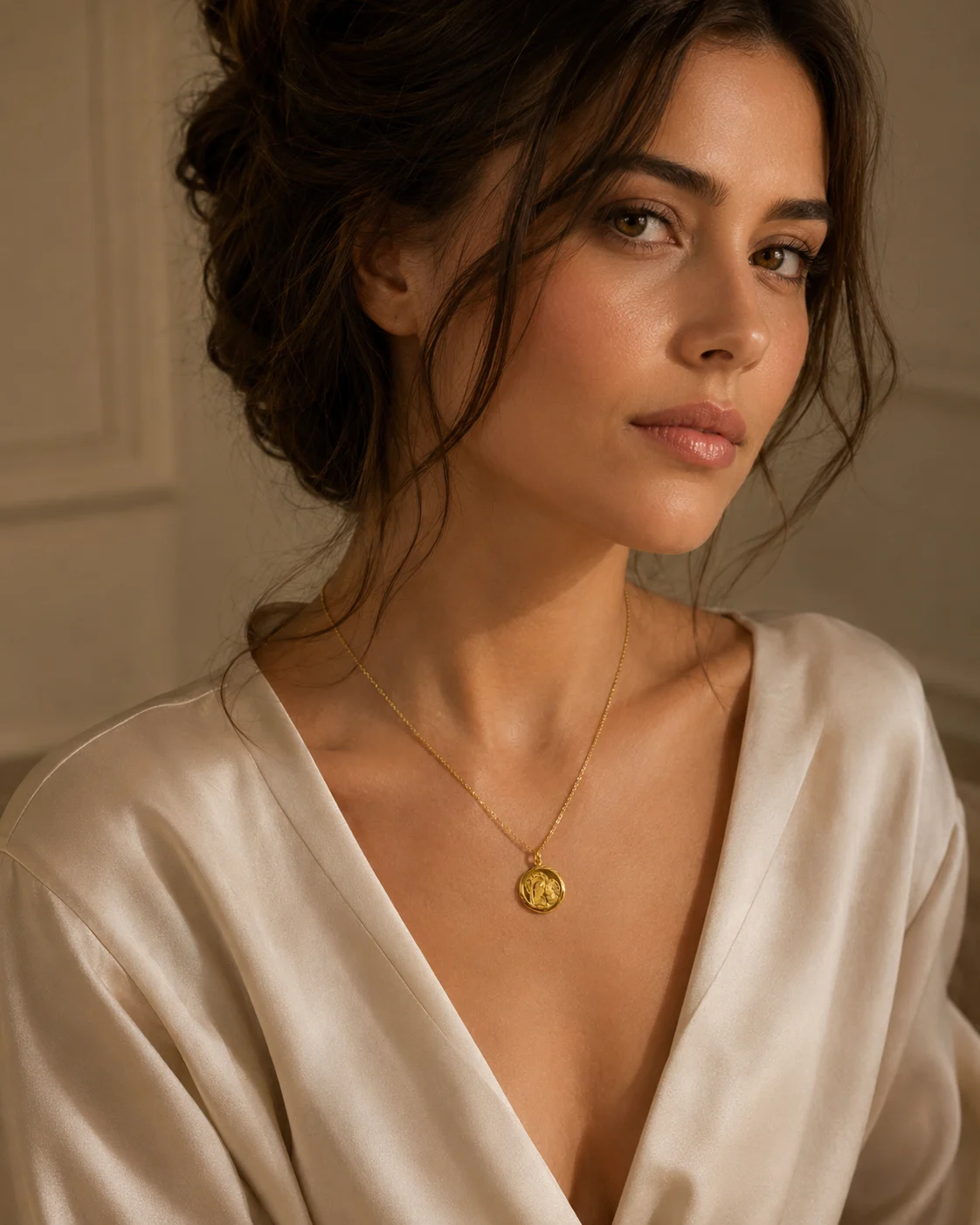 Collana con Madonna in oro giallo 18 kt