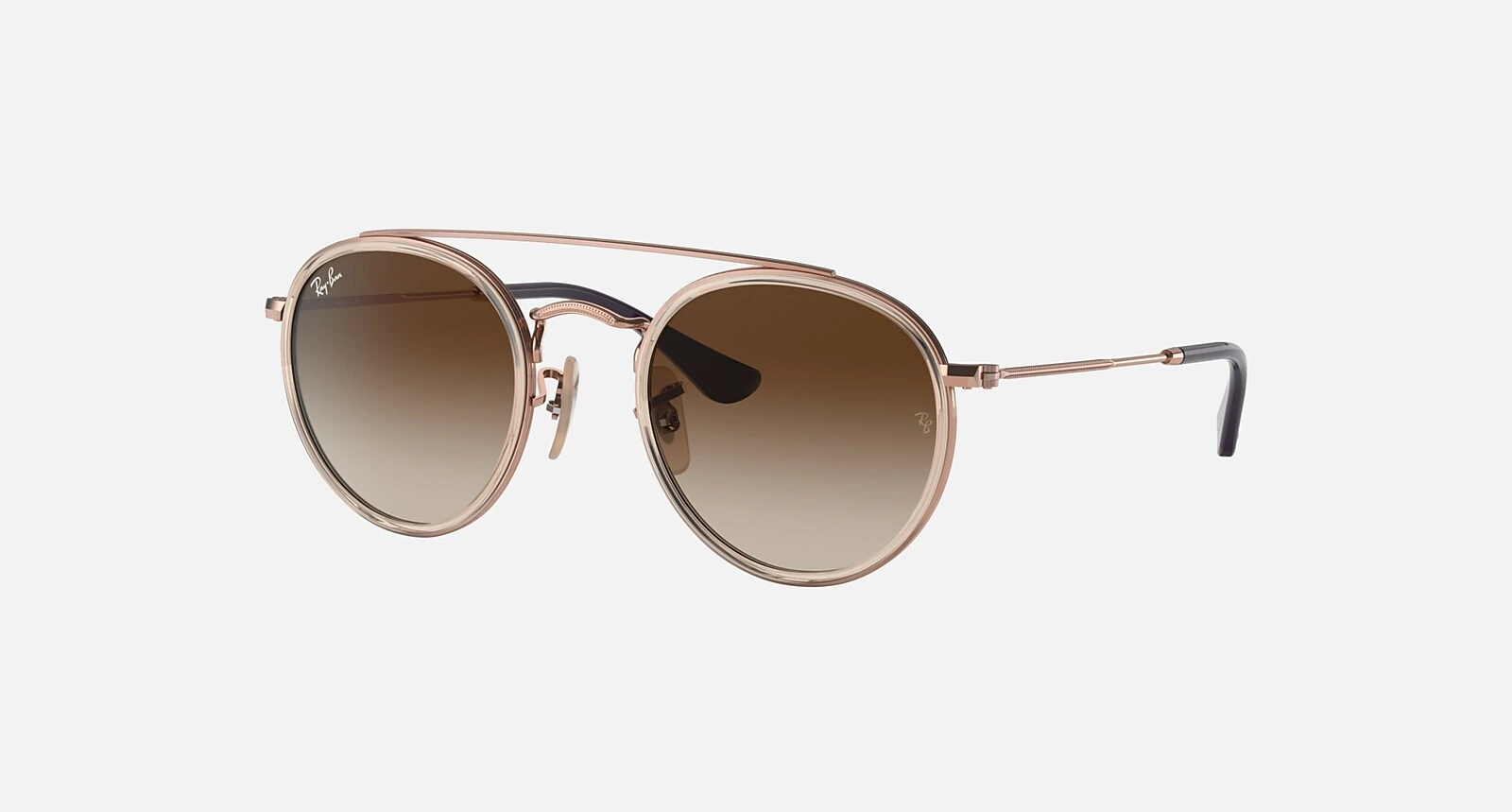 Ray-Ban Junior Round Double Bridge Kids Marrone Chiaro
