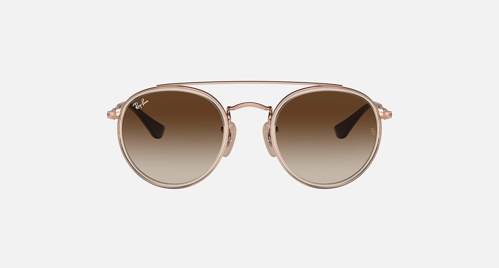 Ray-Ban Junior Round Double Bridge Kids Marrone Chiaro
