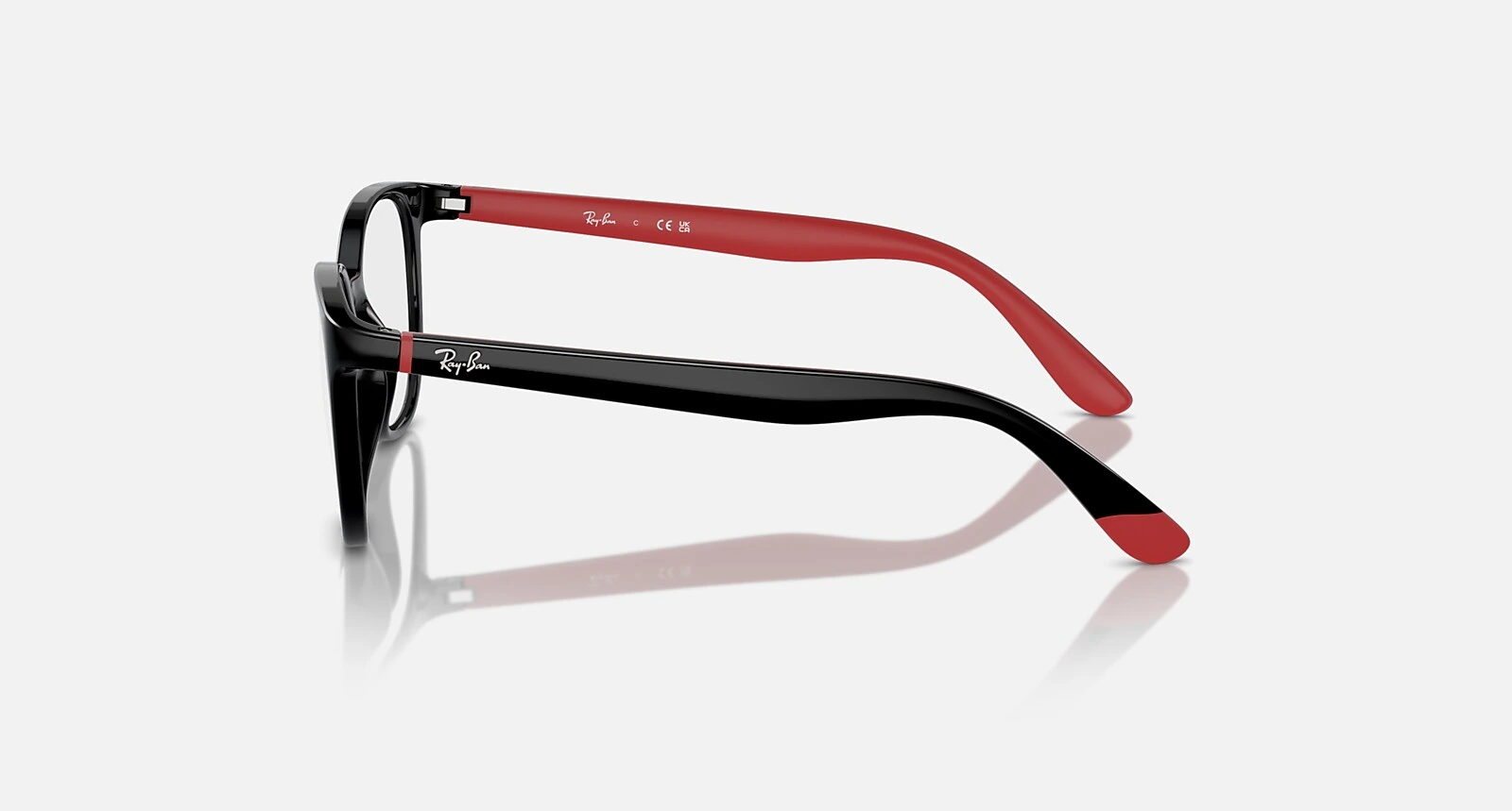 Ray-Ban Junior RB1631 Optics Kids Bio-Based Nero su Rosso