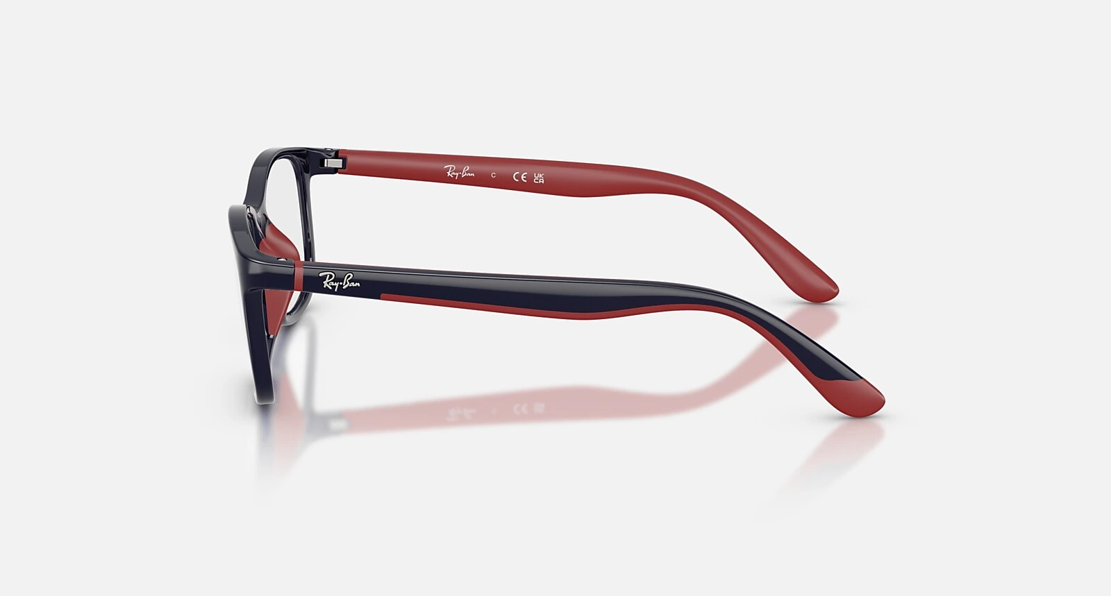 Ray-Ban Junior RB1644 Optics Kids Bio-Based Blu su Rosso